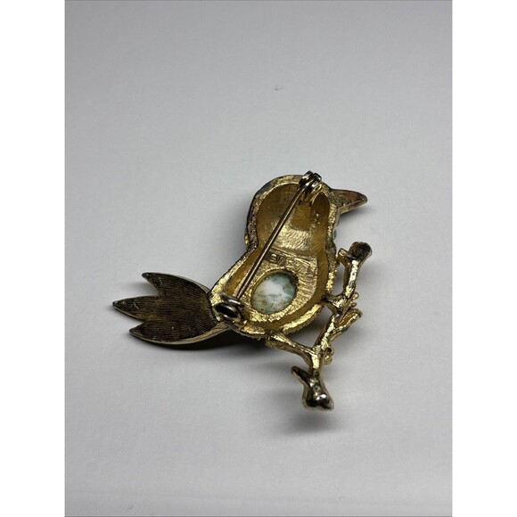SPHINX BlueBird Brooch Jelly Belly Blue Bird On a Branch Pin READ DESCRIPTION - Picture 3 of 7